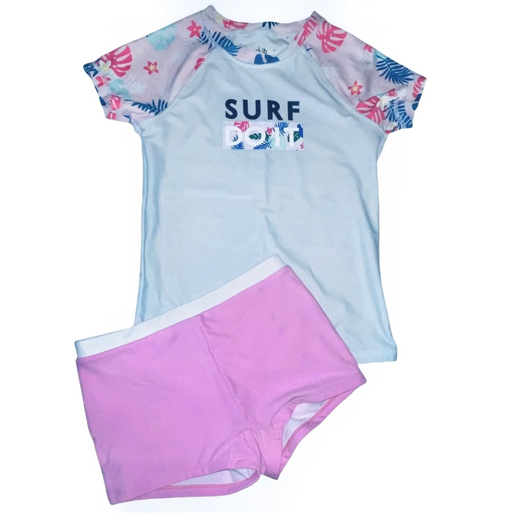 Phibee Rashguard Pink Swim Suit Sz 12